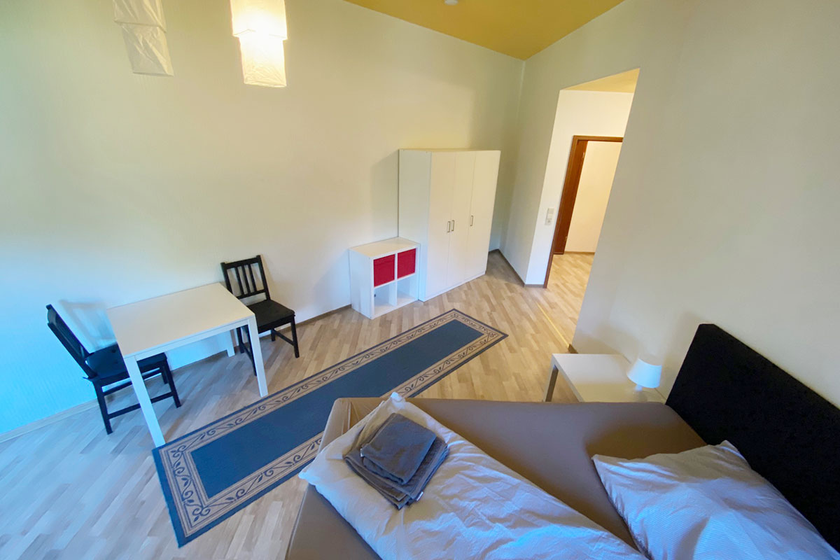 Blick in das Superiorapartment mit Balkon im City Apartment Mannheim